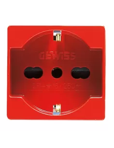 Gewiss gw20296 presa schuko 2p t 16a bivalente st italiano//ted rossa serie system