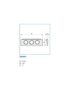 Bocchiotti b00332 weißer Stangenrohr-Box-Adapter