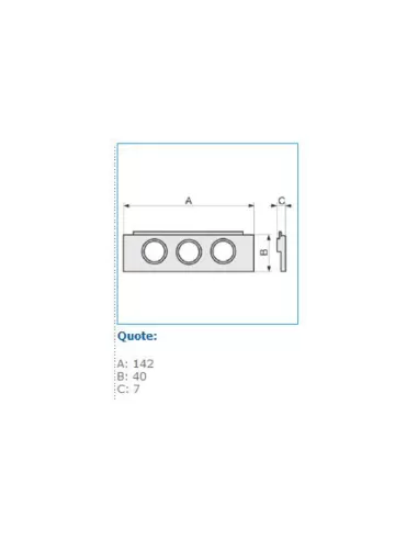 Adaptador de caja de tubo de varilla blanca Bocchiotti b00332