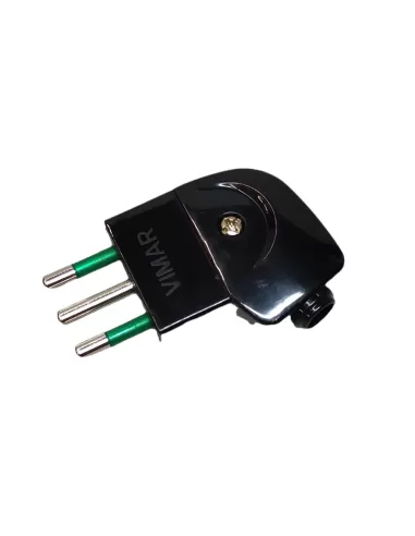 Vimar 00211 2P T 10A S11 90O Black Plug