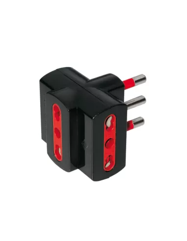 Adaptateur triple Arteleta (Lyvia) RL 9236 N 2P T 16A 250V noir