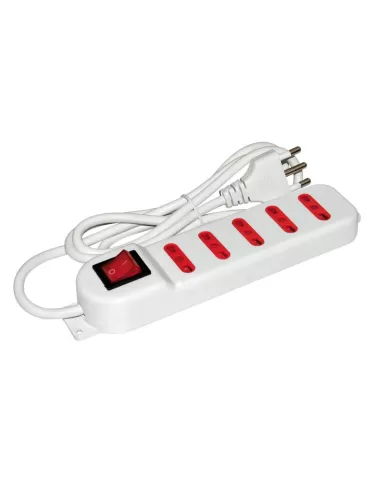 Arteleta (lyvia) rl 3005 universal power strip 5 sockets with white interior