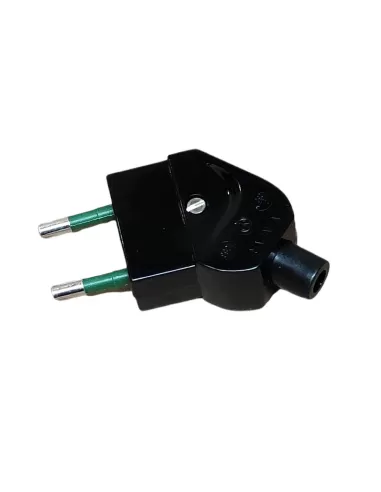 Vimar 01040 2P 10A 90° Black Plug