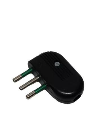 Vimar 01041 2P T 10A 90° Plug Black