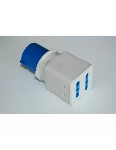 Brennenstuhl 1081561 Adapterstecker Cee 220 V 2P T 16A USC 2 zivile Bypass-Steckdosen