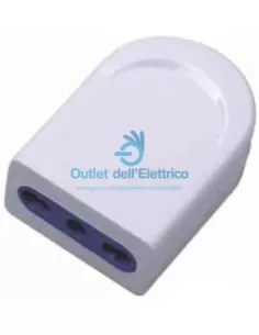 Prise mobile Cfg e255s avec 2 prises de terre, 16 A, blanche