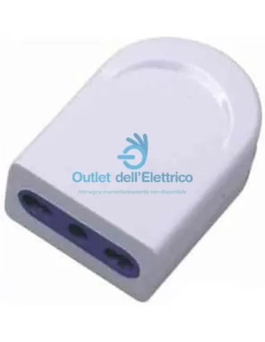 Cfg e255s mobile socket with 2 earthed sockets, 16A, white