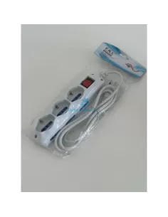 Fai 8041 white power strip with 3 outlets p30 + 6 dual-purpose side outlets with cable and switch