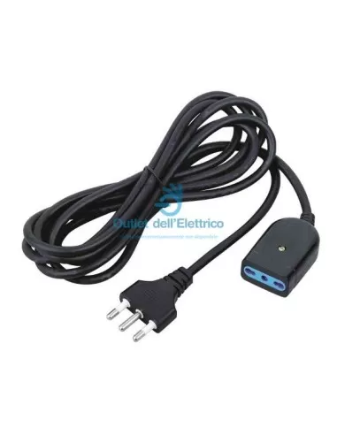 Cfg e237 3 meter linear extension cord with 10A plug and black socket