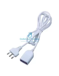 Cfg e238 linear extension 3 meters plug 10a white socket