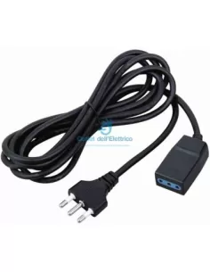 Rallonge linéaire de 5 mètres Cfg e239 avec prise 10 A et prise noire