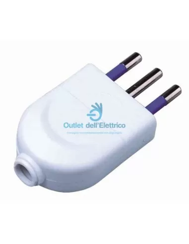 Cfg e249s 2-pin plug earthed socket 10a white loose