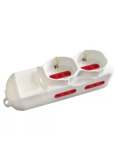 Arteleta (lyvia) rl 5127 multipresa 2 universale  4 10//16a con interno bianco