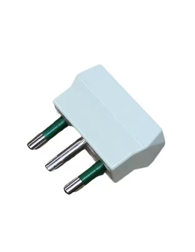 Adaptateur de sécurité simple Vimar , fiche 3P 2,5 A et 3P 16 A, blanc