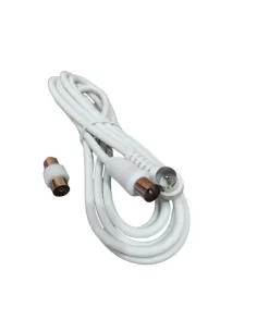 Câble d'extension coaxial universel blanc Fai 0529//bi//2 de 2 m