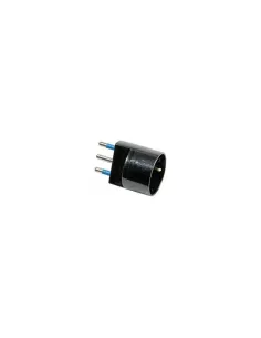 Adaptateur Luce quadra mcsl901007bp, prise 16 A, 2 broches, 10 A, Schuko, noir