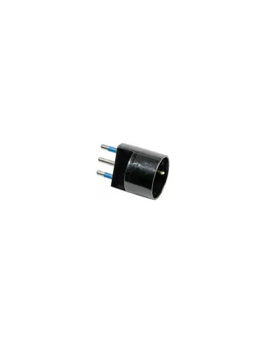 Luminaire carré mcsl901007bp adaptateur prise 16a prise 2p t 10a schuko noir
