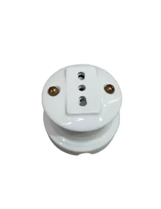 Dual-purpose socket, 10/16A, 250V, white