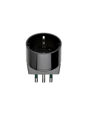 Reer 7310288 adapter 2p t 16a socket 10a 2p t//schuko imq black
