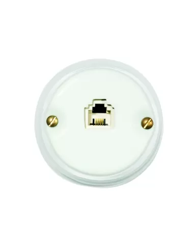 Gambarelli 00220 prise téléphonique fiche 4//4 porcelaine