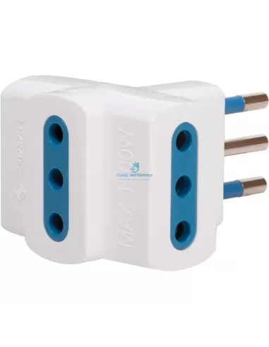 Faeg FG20506 Adattatore triplo 2p+t 16a bipasso  bn