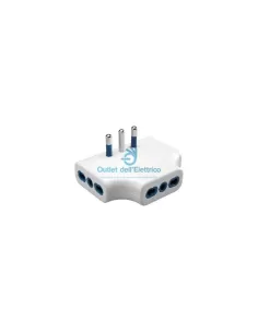 Gewiss GW28405 mul.2p+t 10a 3u.10a Adapter weiß