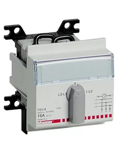 Bticino btdin - 4-position voltage switch f6v//4 modular din35 din rail