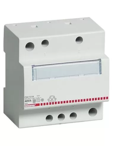 Transformador bticino btdin 230/12/24v selv 40va f94/12/24 modular din35 carril din