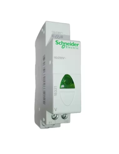 Schneider 18321 green diffuser indicator light 110-230v