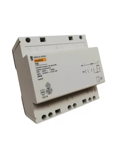 Merlin gerin 15219 trasformatore 25va u2 12//24v 5mo
