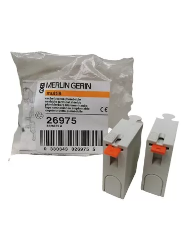 Merlin Gerin 26975, lot de 2 couvercles de bornes 1P pour C60H-