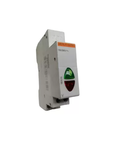 Merlin gerin 18325 indicator light v with 2 red green LEDs 110//230vac