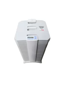 Iqair healtpro250 air purifier with high reduction of particulate matter, allergens, pathogens, odors and gaseous substances