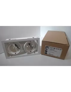 Ares Italia Topaz Einbauleuchte mit weißem Rahmen 2x75W G53 S202751
