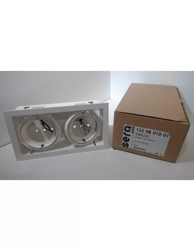 Ares italia topazio lampada da incasso con cornice bianca 2x75w g53 s202751