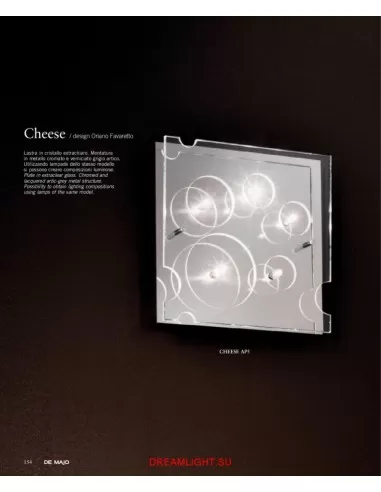 De majo 0chee0a05 cheese//a5//p5 chrome crystal wall lamp