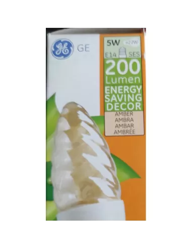 General lighting 72706 amber twisted bulb e14 5w lpfle5twstcdl//amber warm light