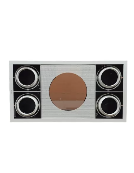 Iguzzini 3 f047 l10 0 frame recessed 4x75w or fixed reflex