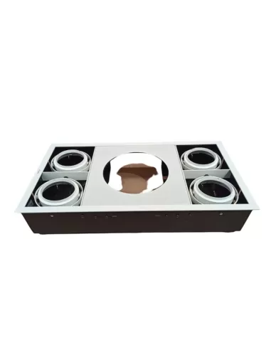 Iguzzini 3 f047 l10 0 frame recessed 4x75w or fixed reflex