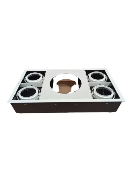 Iguzzini 3 f047 l10 0 frame recessed 4x75w or fixed reflex