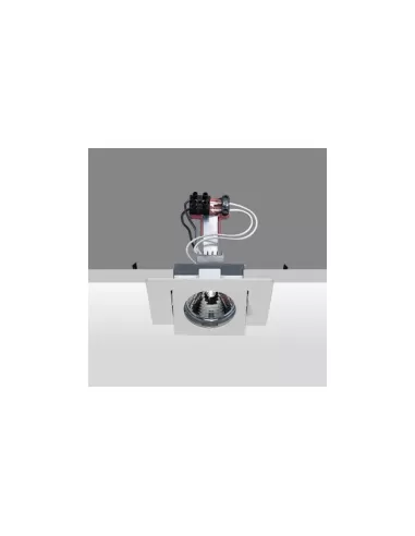 Iguzzini laser recessed spotlight square white adjustable 50w 12v gu5 3 ø108x132 3 8000 001 0