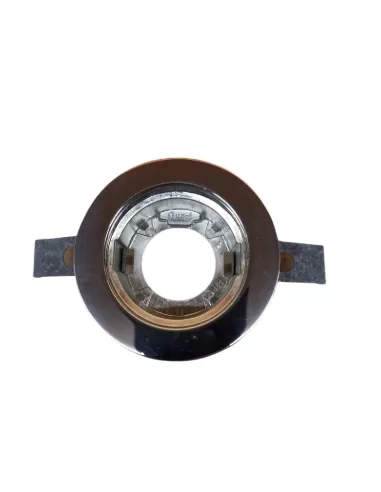 Iguzzini Laser-Einbaustrahler, fest, rund, verchromtes Metall, 50 W, 12 V, GU5, 3 ø75 x 113 3 8002 010 0