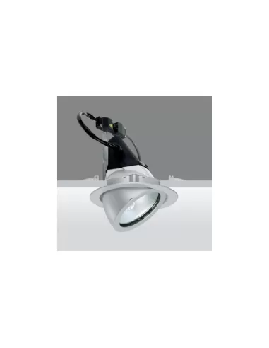 Iguzzini pixel large recessed spotlight round grey 35-50-100w pg12-1 orient ø195x173 - 3 8130 015 0