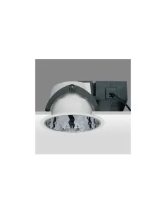 Iguzzini recessed spotlight system 44 with reflector 2x7w g23 white//aluminium w//power supply 3 8147 039 0