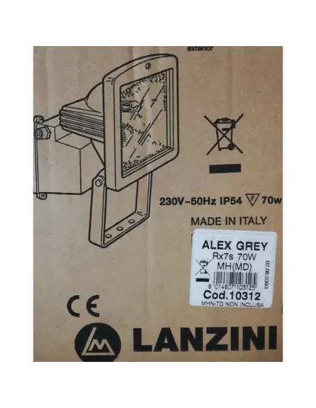 Lanzini 10312 Alex 70W gris avec lampe