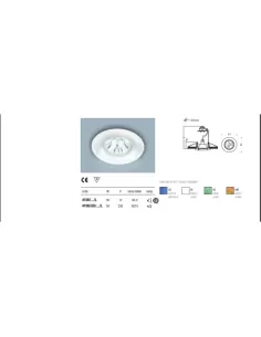 Nobile 4106//tr//l fixed recessed spotlight dichroic 50mm s//l