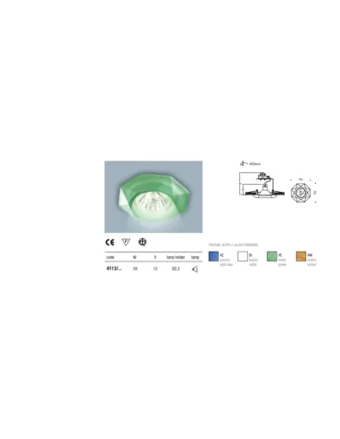 Nobile 4114//ve faretto incasso fisso dicr 50mm