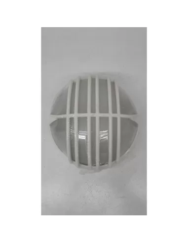 Performance 005741 plafonnier blanc à puce ronde prisme 25//g avec grille e27 60w ip44 005741