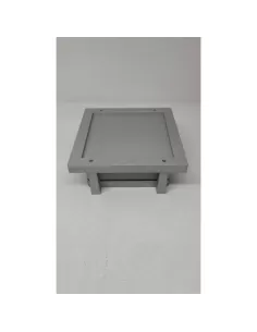 Prisma quatrix k wall/ceiling light 100w e27 metallic grey ip64 006412