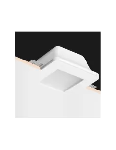 Quadratischer Gu10-Gips-Einbaustrahler mit Glas und verstellbaren Halterungen für 9–15 mm dicke Gipskartonplatten